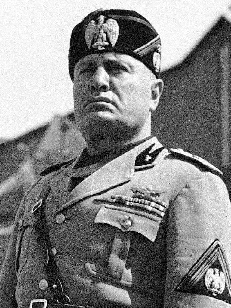 Benito Mussolini, o Duce, líder e fundador do fascismo